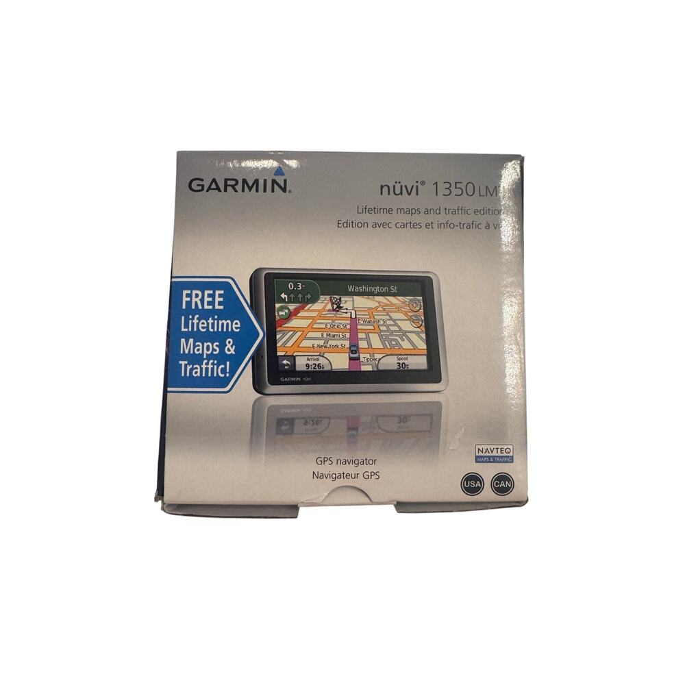 Garmin nuvi 1350LMT Lifetime Maps and Traffic Edition GPS Navigator No PowerCord